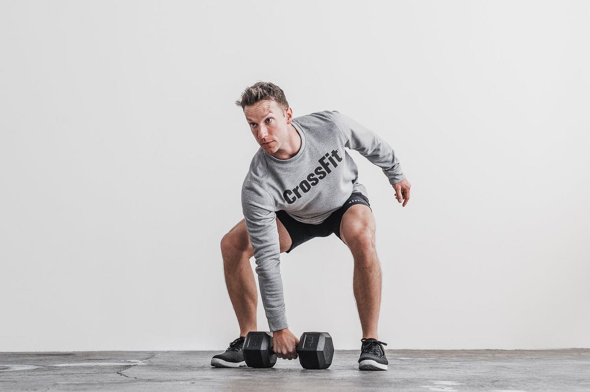 Nobull Crossfit® Crew Men's Sweatshirts Grey | Australia (FY8019)